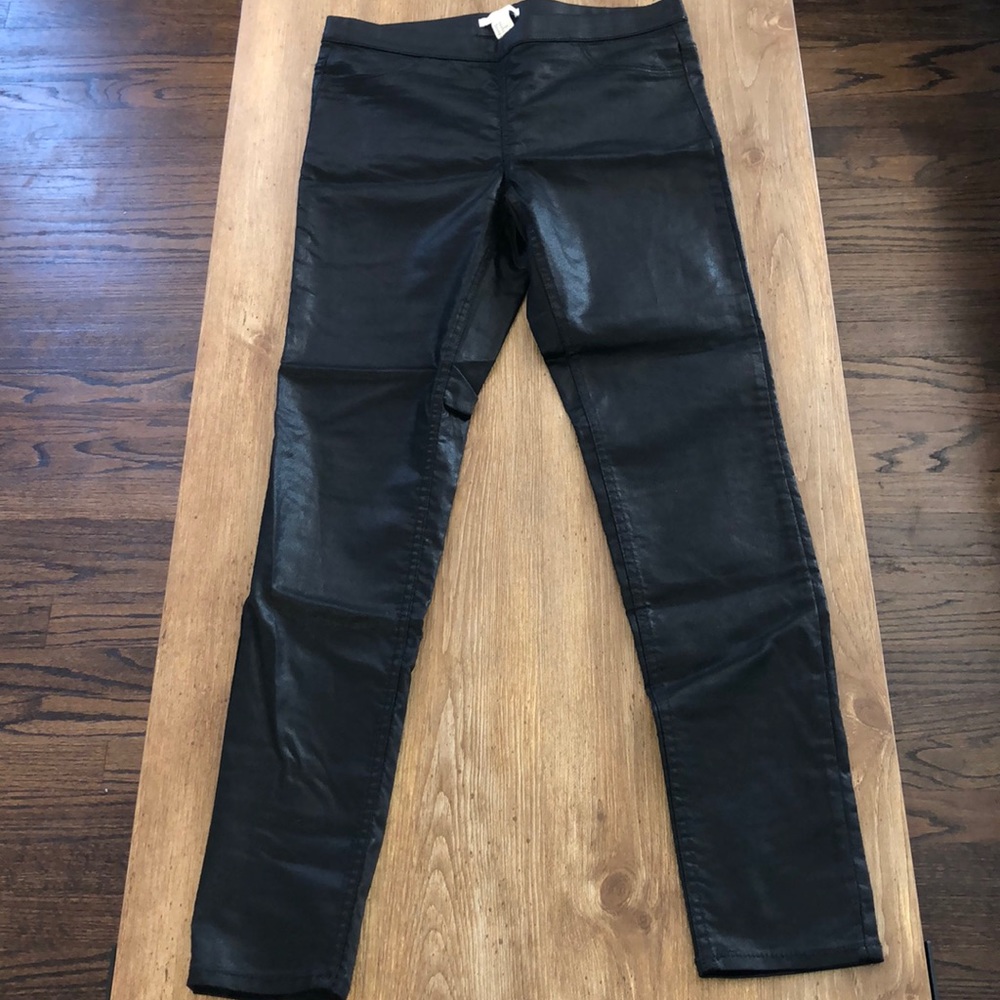 H&M High-Waisted Faux Leather Pants (Jeggings)